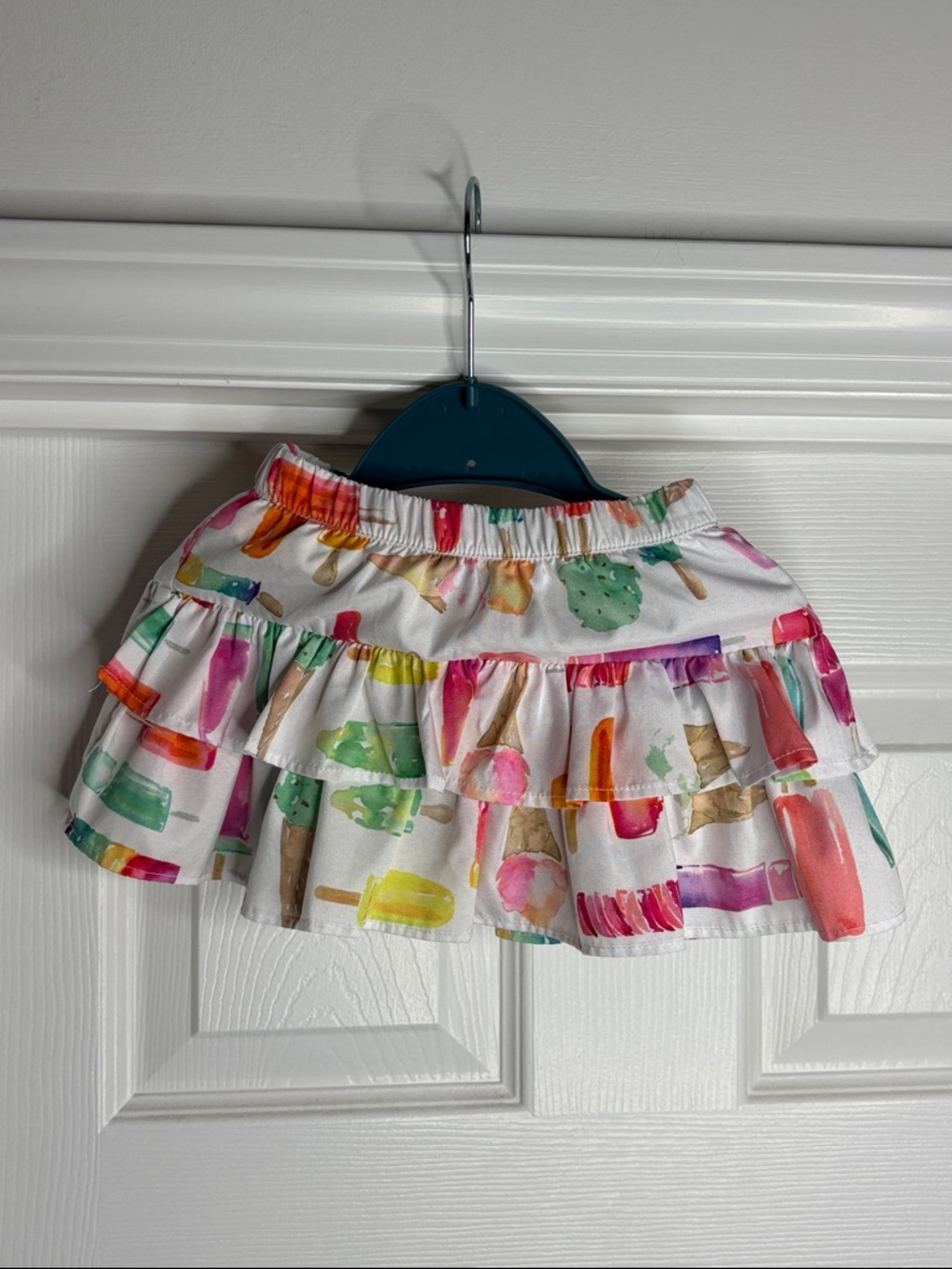 kate spade White Multicolor Ice Pop Ruffle Skirt